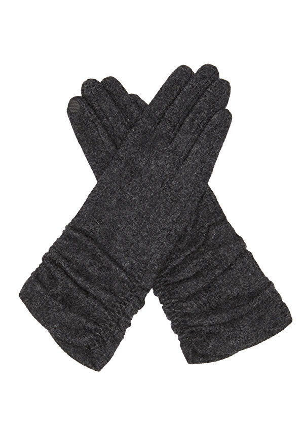 Beymen Club Anthracite Women's Wool Gloves - 2