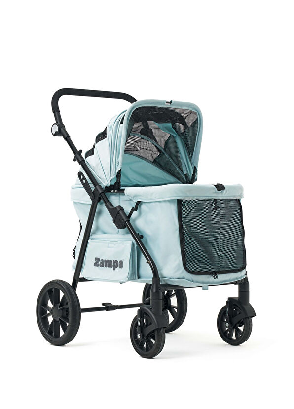 Zampa Aron Light Blue Cat and Dog Stroller - 2