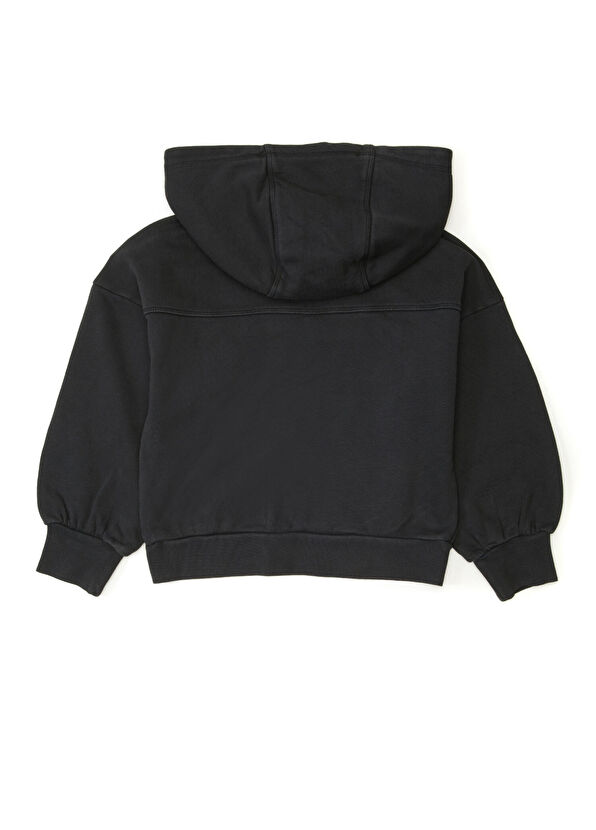 Zadig&Voltaire Siyah Kapüşonlu Kız Çocuk Sweatshirt - 2