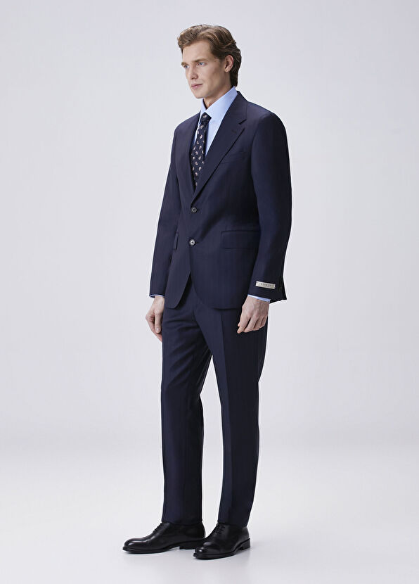 Drop 7 Lacivert Yün Takım Elbise - Görsel 4