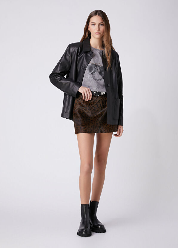 Beymen Club Gri Baskılı Asit Yıkamalı T-shirt - 2