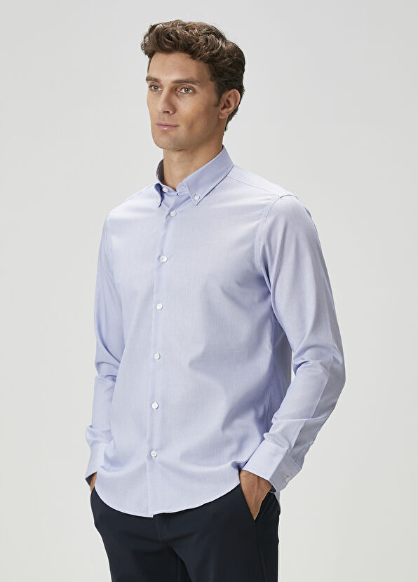 Beymen Club Comfort Fit Sax White Shirt - 2