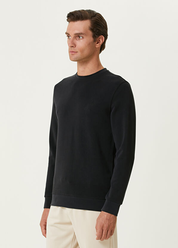 Beymen Club Siyah Logo Detaylı Sweatshirt - 4