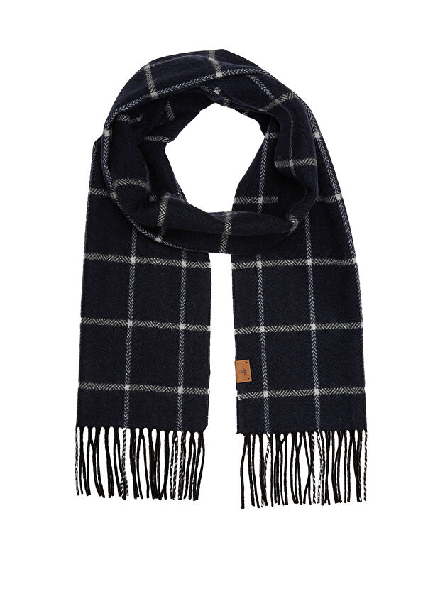 Beymen Club Lacivert Erkek Yün Kaşmir Karışımlı Atkı - 2