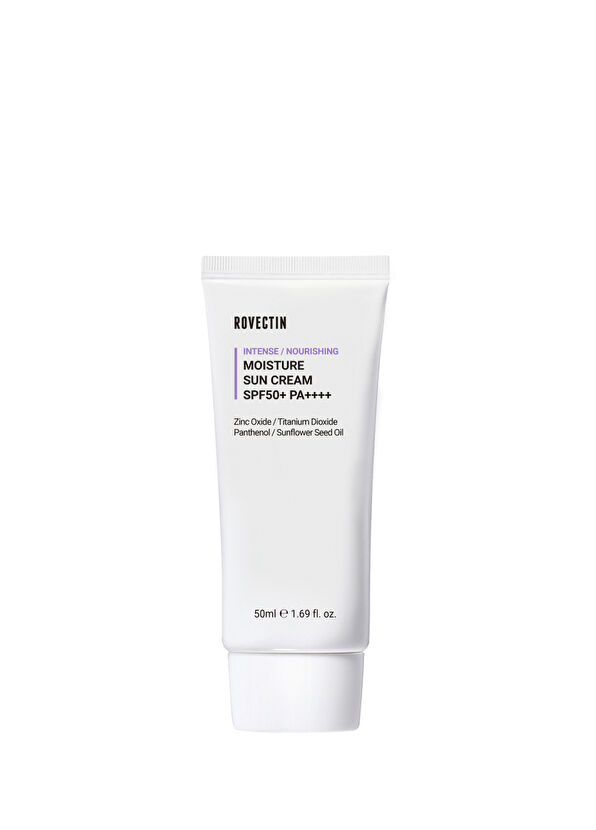 Rovectin Intense Moisture Sun Cream SPF50+ PA++++ Pantenollü Mavi Işık Karşıtı Nemlendirici Güneş Kremi 50 ml - 1