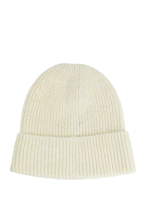 Beymen Club Ecru Glittery Women's Knit Wool Beanie - 2