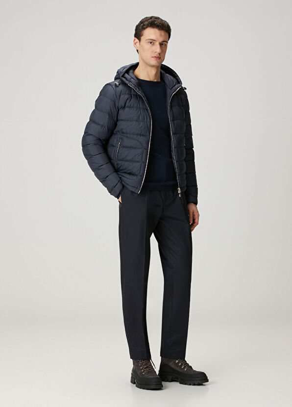 Lacivert Puff Mont - Görsel 3