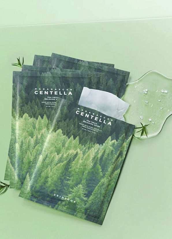 Skin1004 Madagascar Centella Tea-Trica Relaxing Yağlı Cilt İçin Dengeleyici Kağıt Maske 24 ml - 2