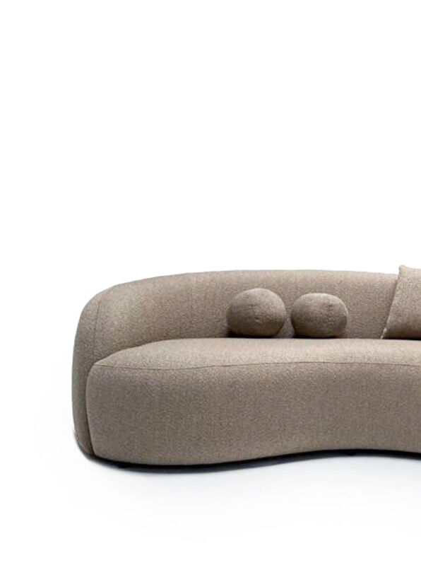 Bekaliving Gorki Kum Rengi Teddy Üçlü Kanepe - 3