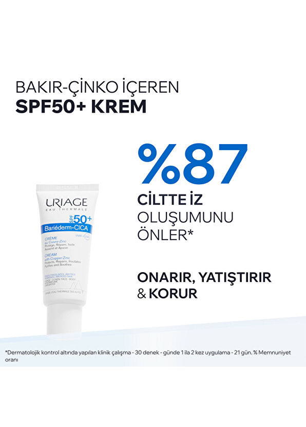 Uriage Bariederm SPF50+ Skin Barrier Repair and High Sun Protection Cica Face Cream 40 ml - 2