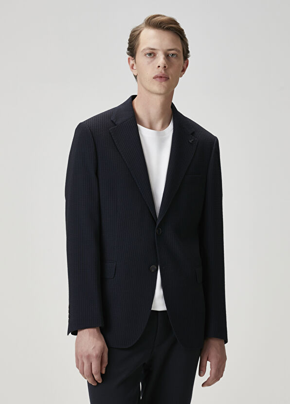 Beymen Club Lacivert Gofreli Ceket - 1