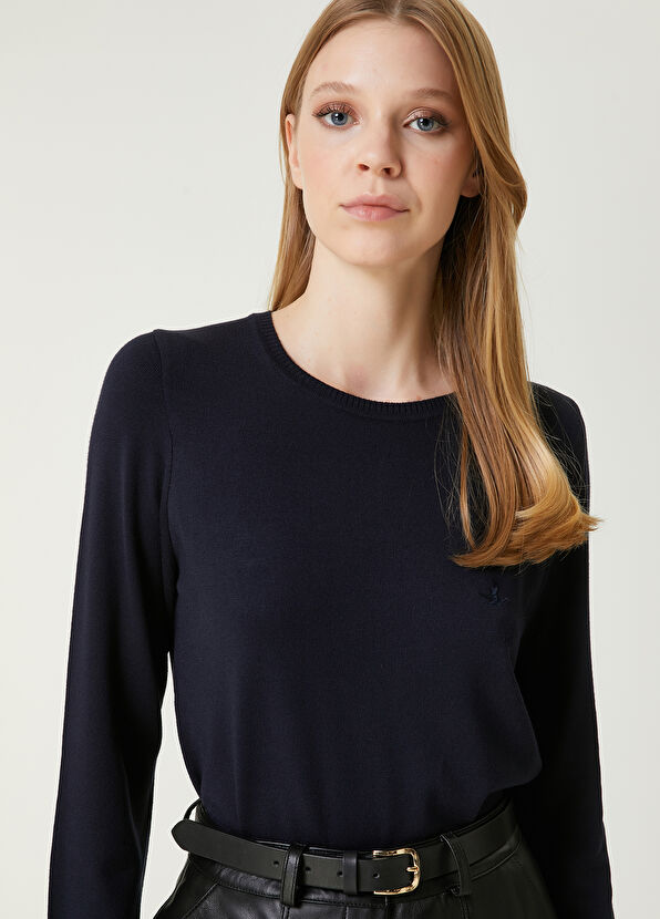 Beymen Club Lacivert Logo Nakışlı Triko - 2