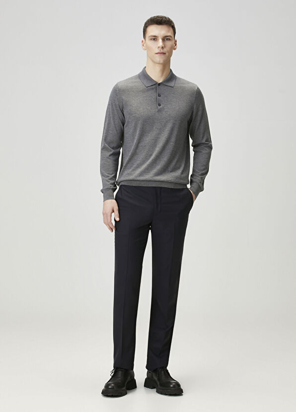 Rota Lacivert Yün Pantolon - 1