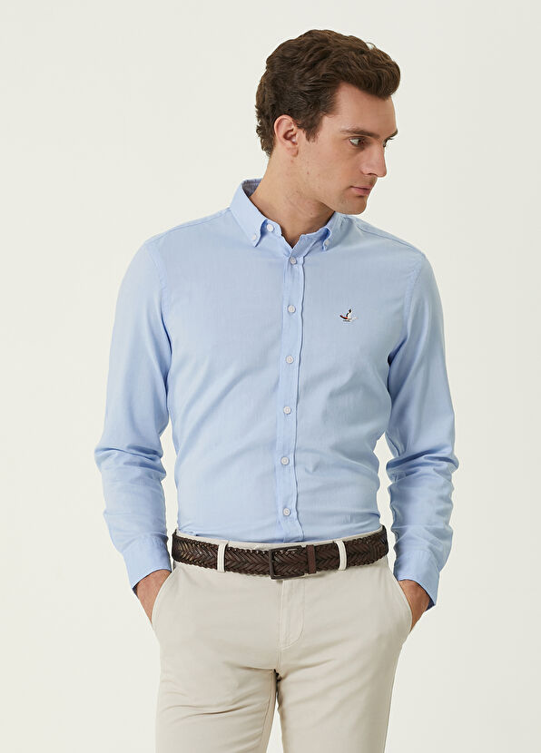 Beymen Club Comfort Fit Light Blue Oxford Shirt - 1