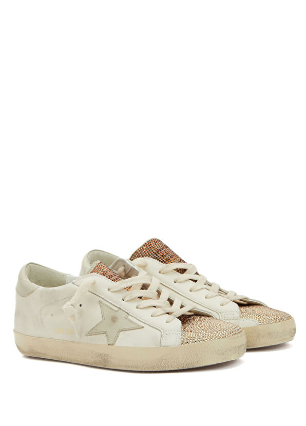 SStar Bej Kahve Kadın Deri Sneaker - Görsel 4