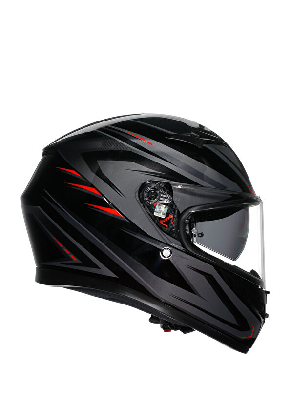Agv K3 Syth Black Red Closed Motorcycle Helmet - 2