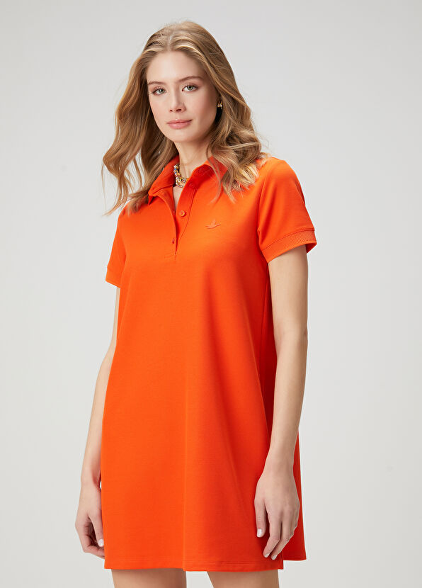 Beymen Club Mercan Mini Pike Polo Elbise - 1