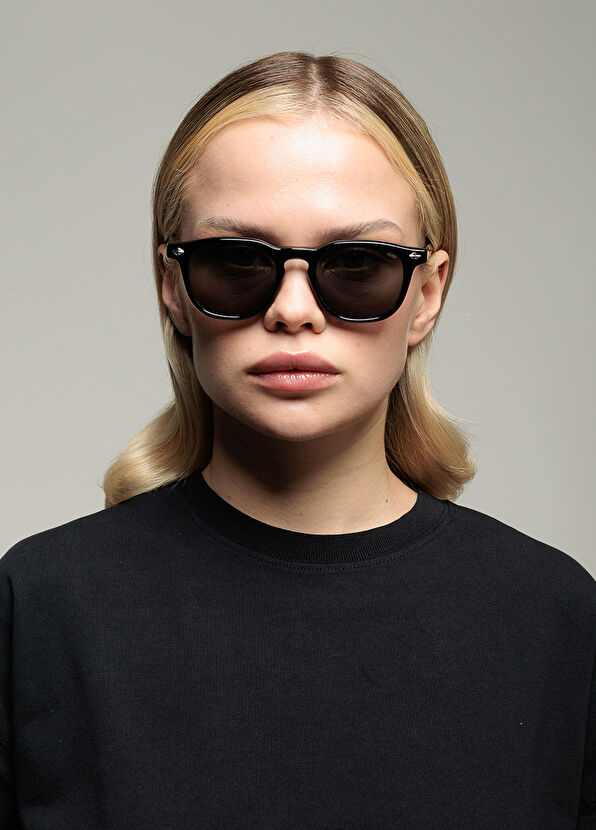 Senior Siyah Asetat Unisex Güneş Gözlüğü - Görsel 3