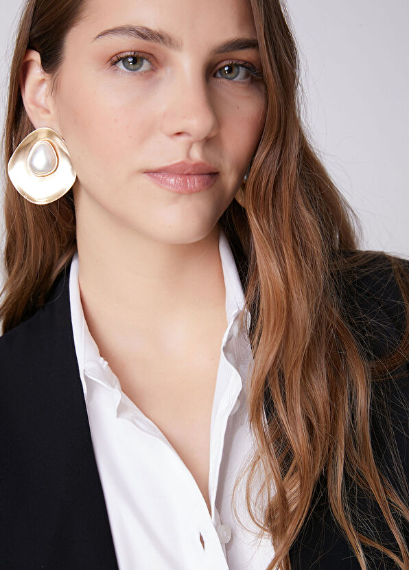 Beymen Club Pearl Detail Asymmetrical Women's Earrings - 2