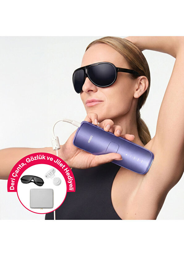 Ulike Air 3 Painless Sapphire Ice Cooling 700,000 Beats Purple IPL Laser Hair Removal Instrument + Leather Box With Gift - 4