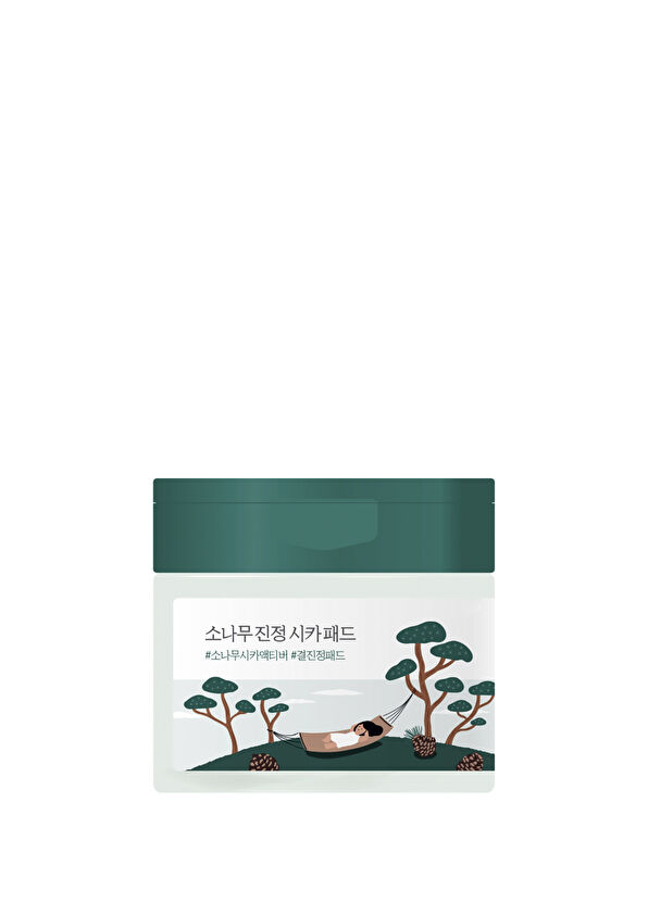 Round Lab Pine Calming Cica Pad Serinletici ve Geniş Gözenek Karşıtı Cica 50'li Bakım Yüz Pedi - 1