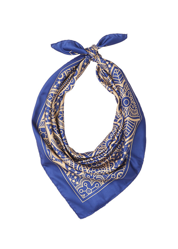 Beymen Club Lacivert Desenli Eşarp - 2