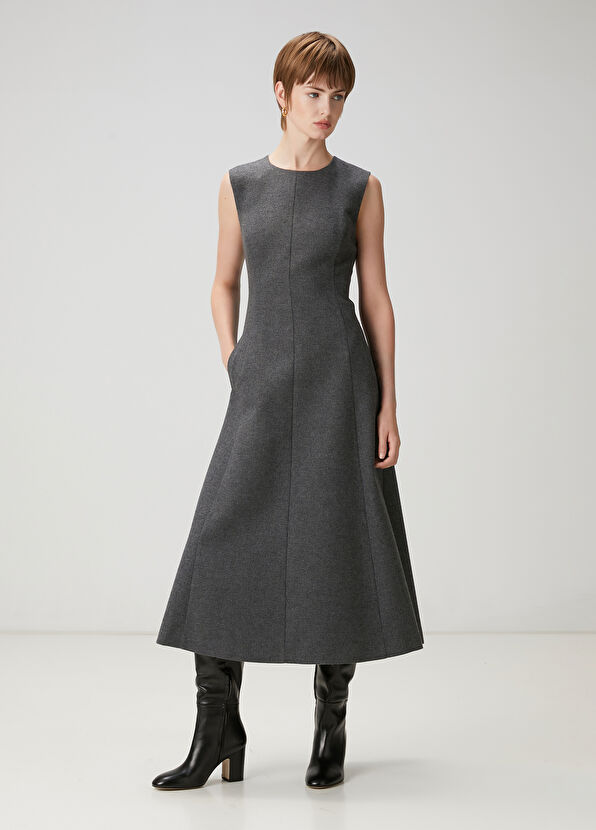 Beymen Club Dark Grey Midi Dress - 2