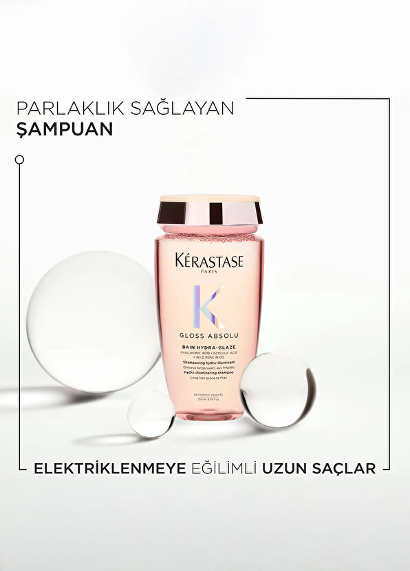 Kerastase Gloss Absolu Anti-Frizz Shine and Heat Protection Shampoo 250 ml + Hair Care Oil 45 ml + Hair Milk 190 ml Set of 3 - 4