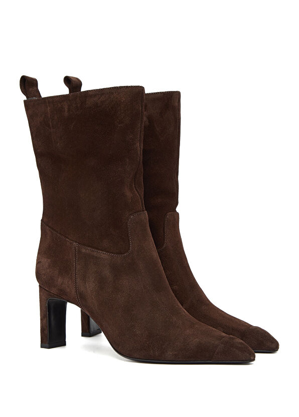 Kahverengi Kadın Süet Bot - Görsel 3