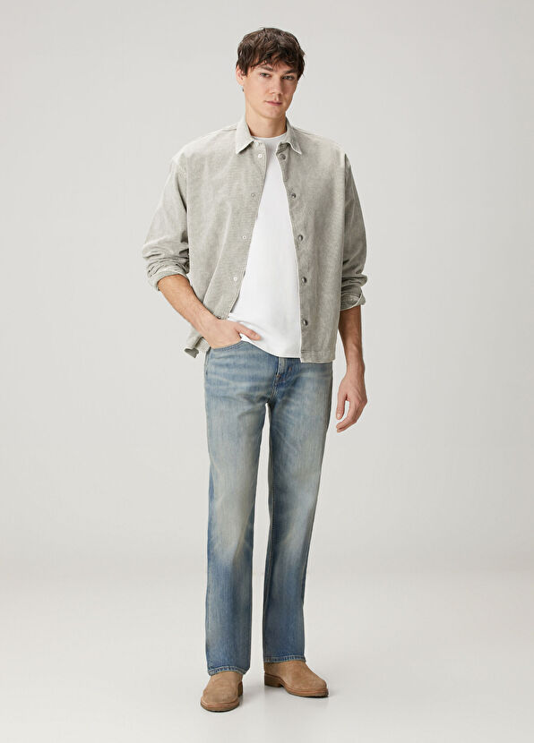 7 For All Mankind Cream Denim Shirt - 2