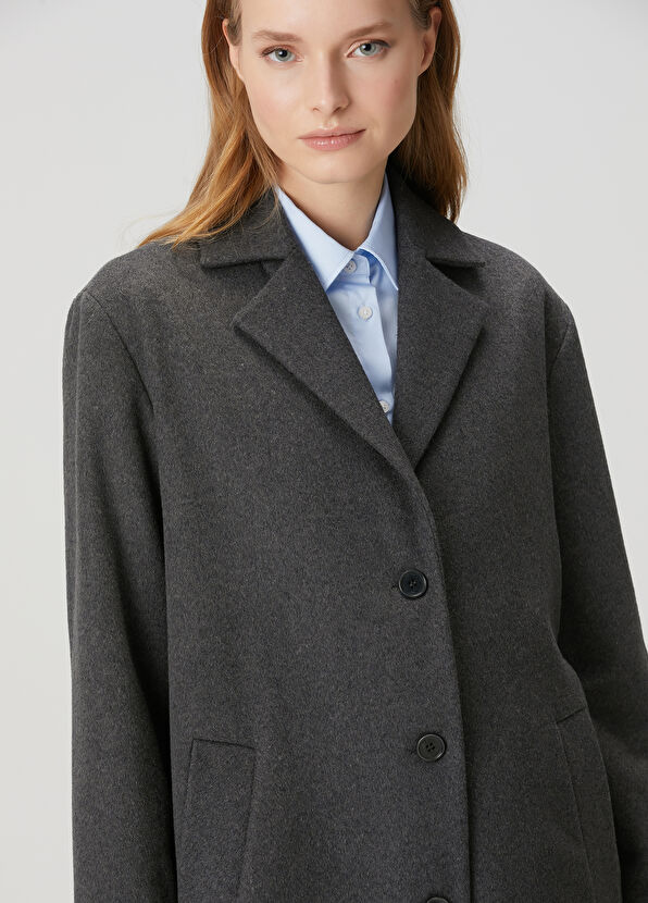 Beymen Club Grey Wool Coat - 2