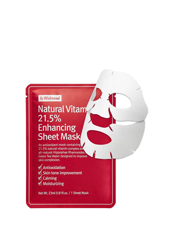 By Wishtrend Natural Vitamin C21,5% Enhancing Sheet Mask Besleyici Vitamin Maskesi 23gr - 1
