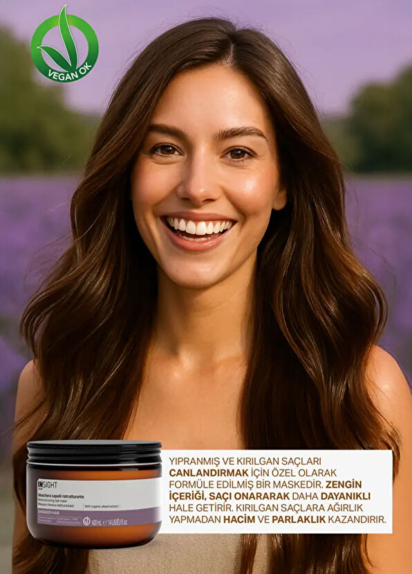 Insight Damaged Hair Restructurizing Repair Hair Mask 400 ml - 4