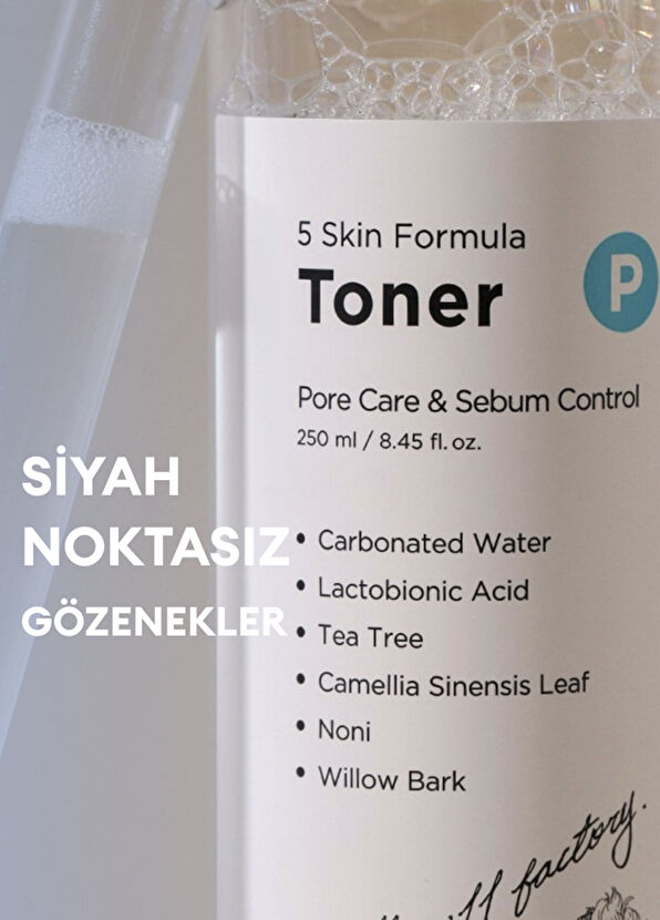 Village 11 Factory P Skin Formula Toner Gözenek ve Sebum Arındırıcı Yüz Toniği 250 ml - 2