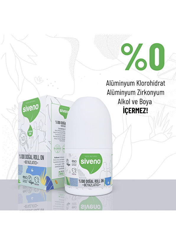 Siveno Natural Whitening Deodorant Herbal Vegan Roll On 50 ml - 4