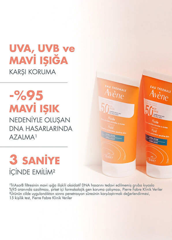 Avene Solaire Fluide SPF50+ Güneş Koruyucu 50 ml - 3