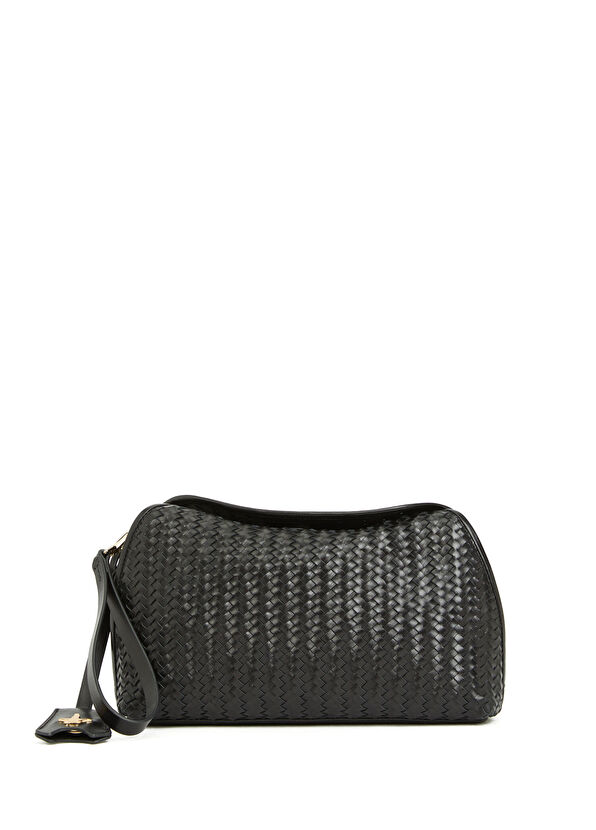 Beymen Club Siyah Örgü Kadın Deri El Portföyü - 1