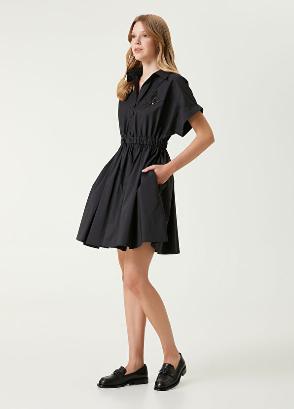 Beymen Club Siyah Mini Gömlek Elbise - 3