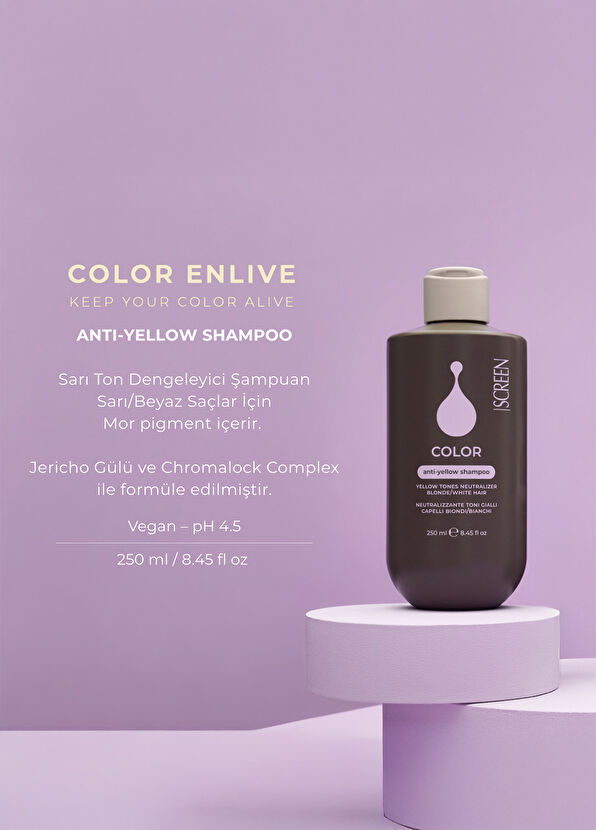 Screen Hair Care Color Anti-Yellow Anti-Yellow Revitalizing Shampoo 250 ml - 2