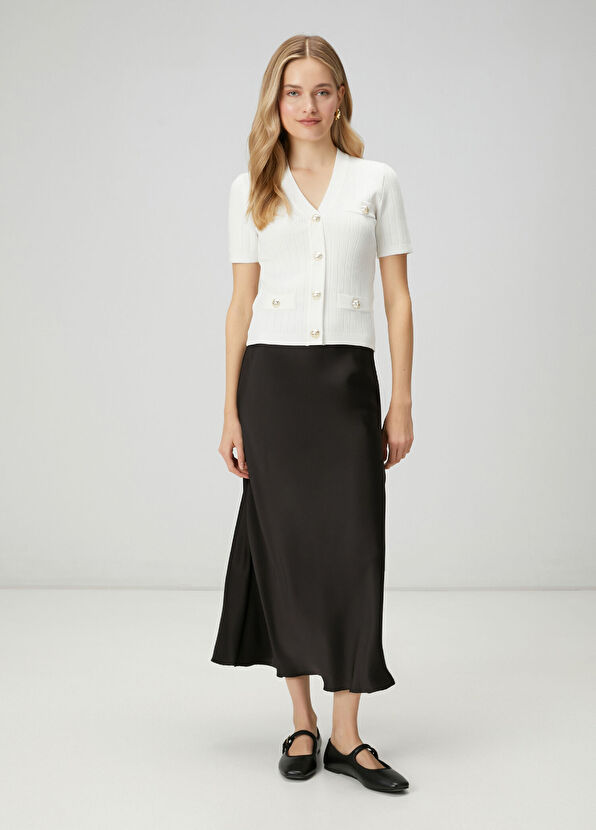 Beymen Club Kırık Beyaz Kısa Kol Hırka - 3