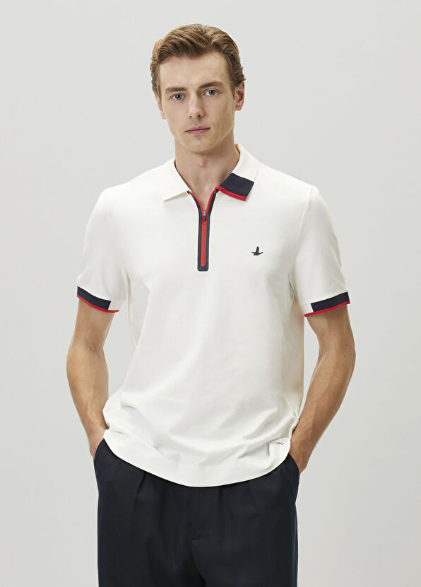 Beymen Club Beyaz Comfort Fit Polo Pike T-shirt - 2