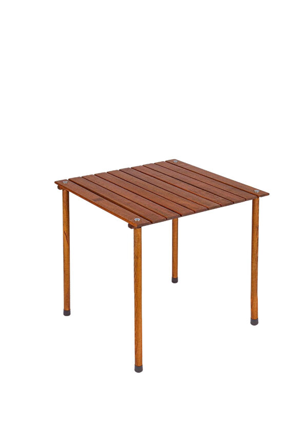 Bag The Joy Wooden Brown Foldable Camping Table 60x60x55 cm - 4
