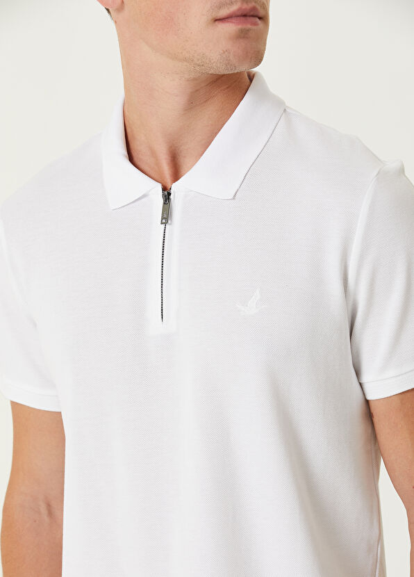 Beymen Club Comfort Fit Beyaz Polo Yaka T-shirt - 4