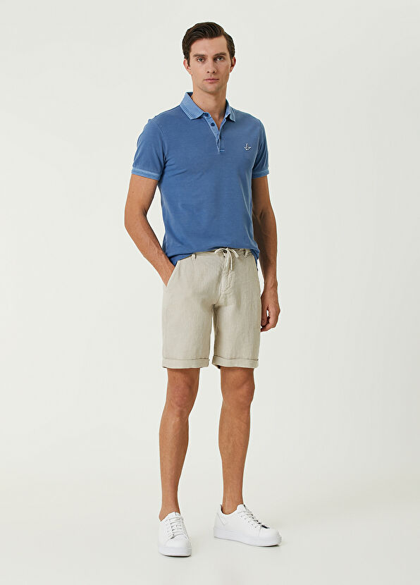 Beymen Club Regular Fit Beige Linen Shorts - 1