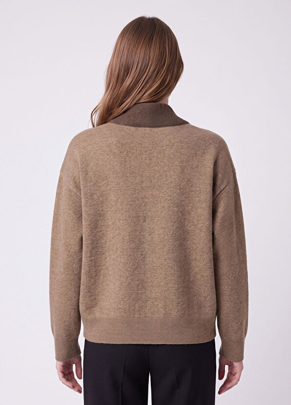 Beymen Club Camel Crystal Logo College Cardigan - 4