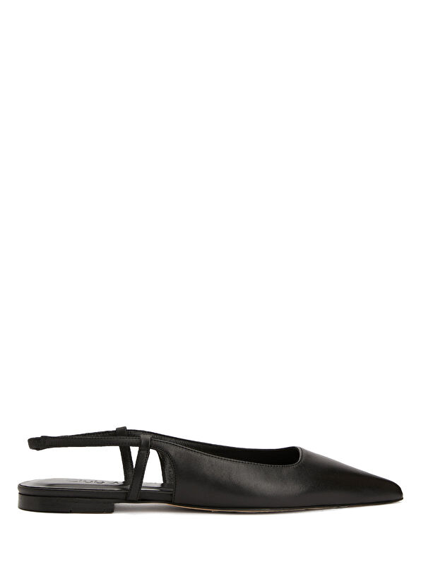 Beymen Club Black Leather Ballet Flats - 1
