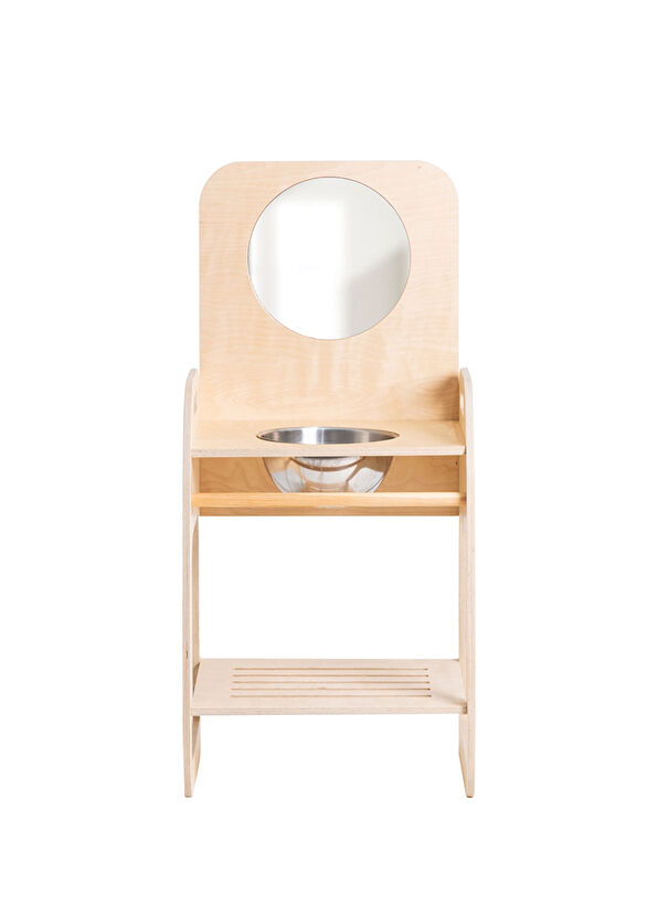 Orfis Kids Montessori Huş Ahşap Çocuk Oyuncak Lavabo - 2