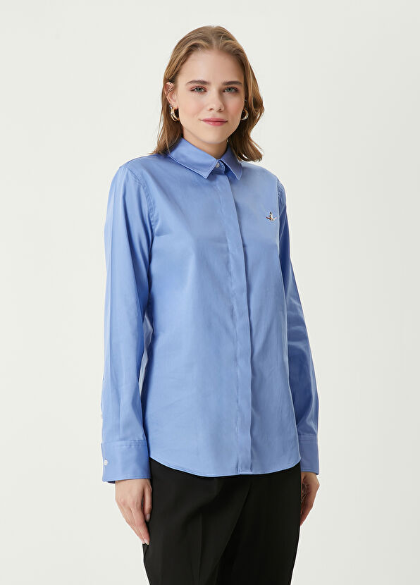 Beymen Club Mavi Basic Poplin Gömlek - 4