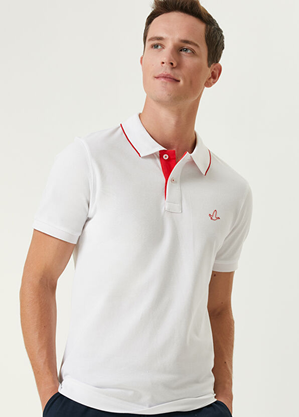 Beymen Club Slim Fit Beyaz Polo Yaka T-shirt - 2