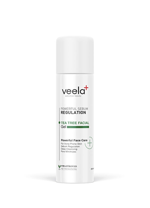 Veela Jeli Tea Tree Facial Gel Düzenleyici Yüz Temizleme Jeli 200 ml - 1